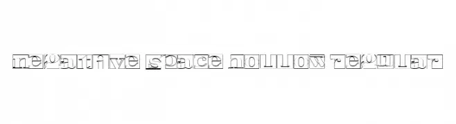 Negative Space Hollow Regular  font caratteri gratis