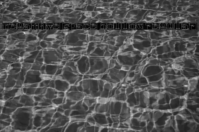 Negative Space Hollow Regular Font examples