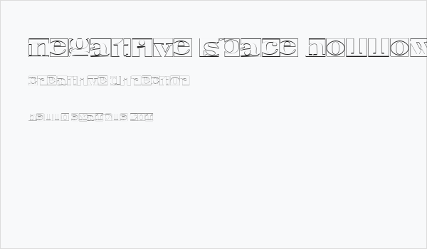 Negative Space Hollow Regular Business Card