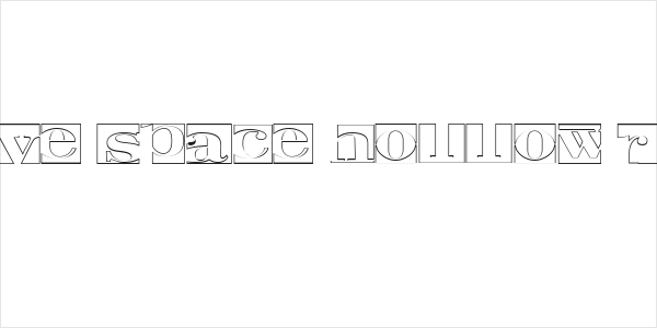 Negative Space Hollow Regular Logo