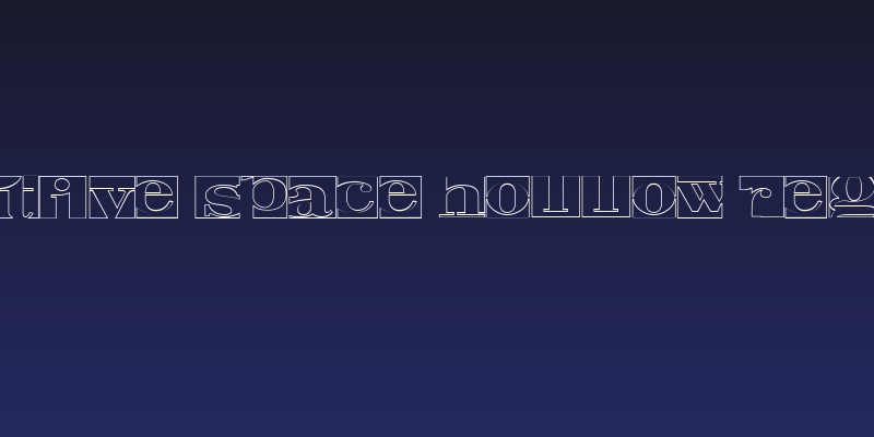 Negative Space Hollow Regular Social Header