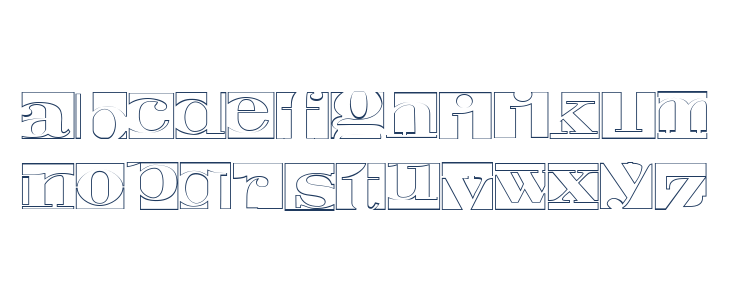 Negative Space Hollow Regular Lowercase