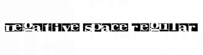 Negative Space Regular  font caratteri gratis