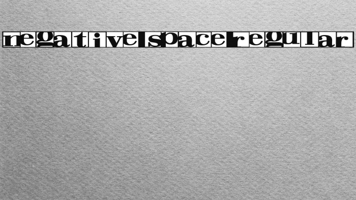 Negative Space Regular Example 1