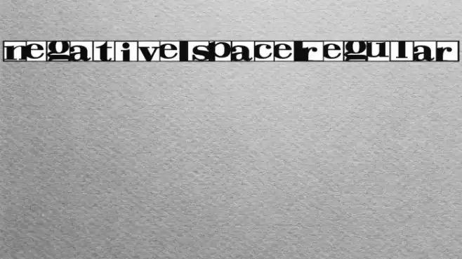 Negative Space Regular Font examples
