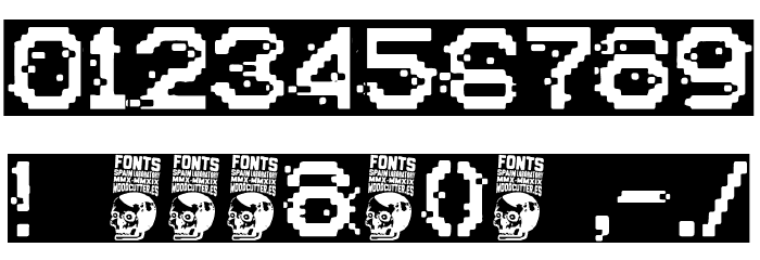 Negative System Font OTHER CHARS