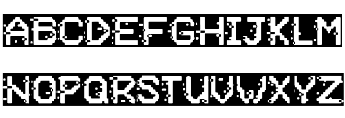 Negative System Font LOWERCASE