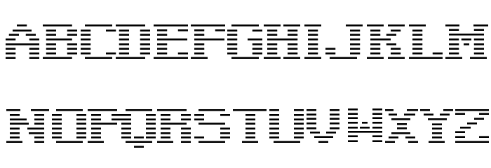Negative Tuning Font LOWERCASE