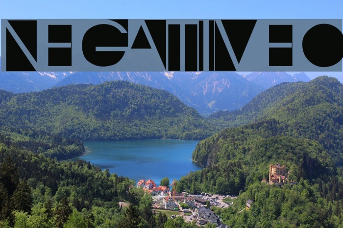 NegativeO Font examples