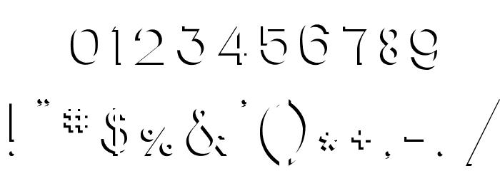 NegativeSpace Font OTHER CHARS