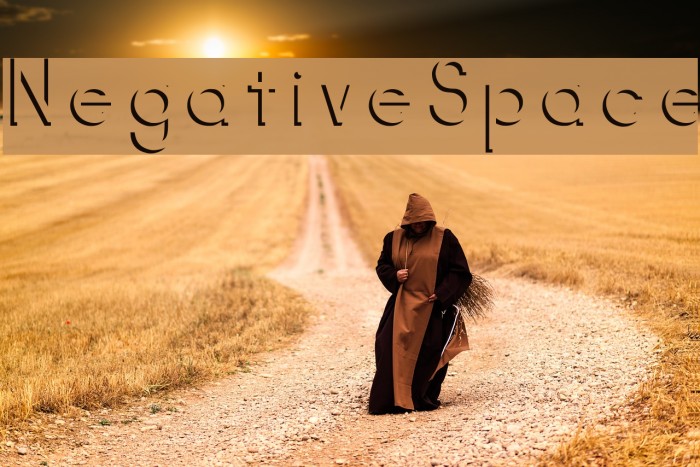NegativeSpace Font examples