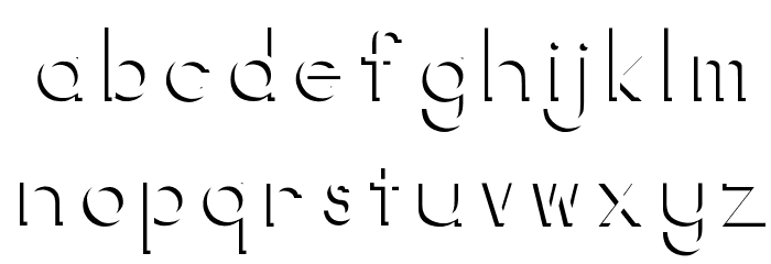 NegativeSpace Font LOWERCASE
