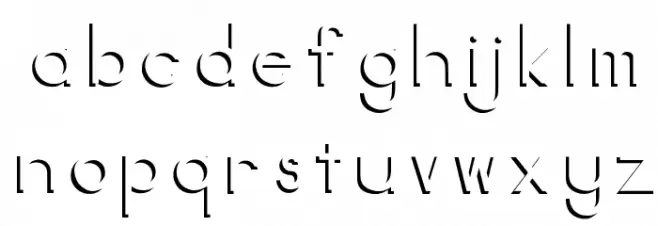 NegativeSpace फ़ॉन्ट लोअरकेस