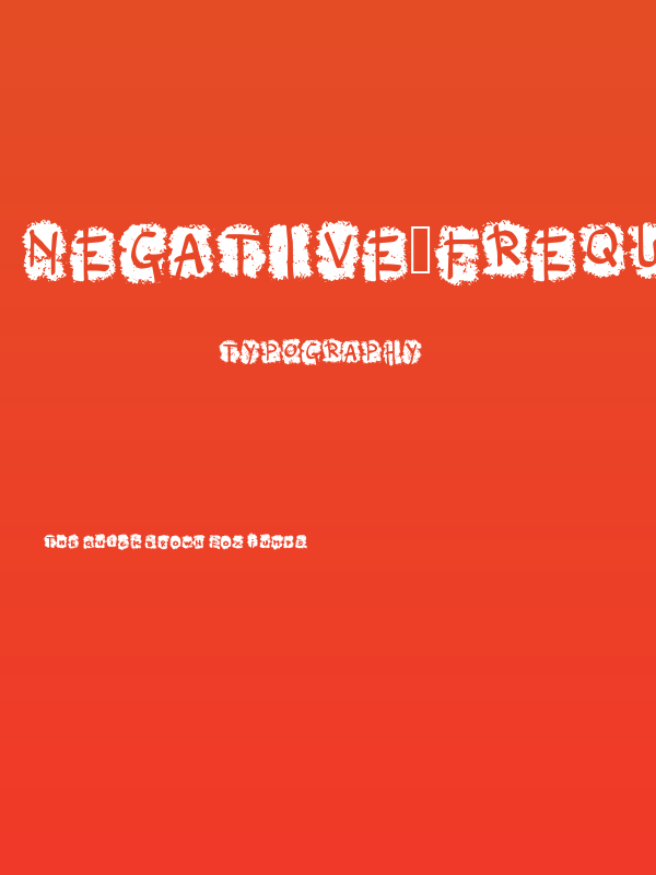 Negative_Frequences_Regular Poster