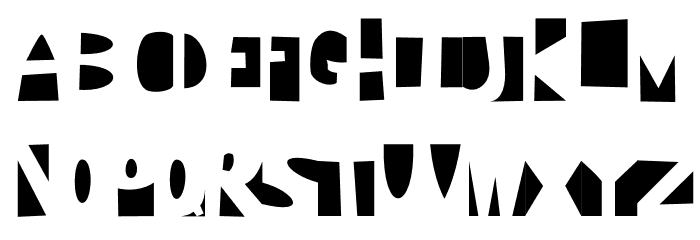 Negatively Positive Font LOWERCASE