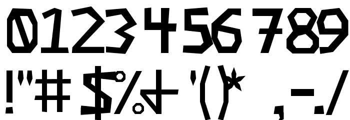 Negatori Font OTHER CHARS