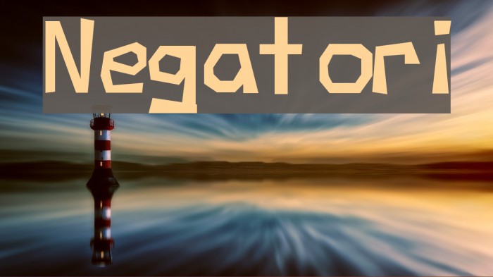 Negatori Font examples