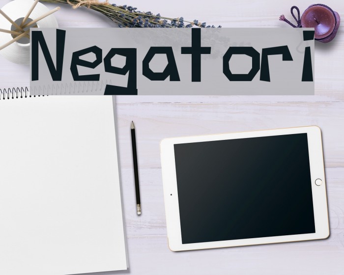 Negatori Font examples