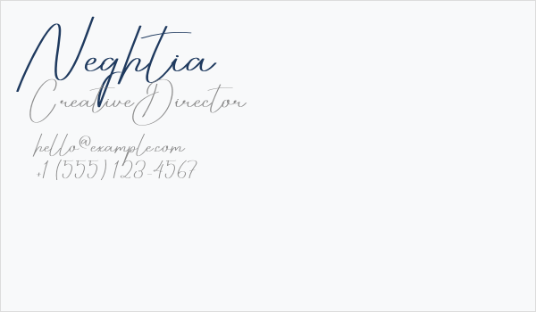 Neghtia Business Card