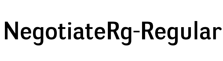 NegotiateRg-Regular Font