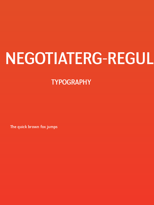 NegotiateRg-Regular Poster