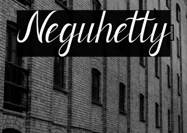 Neguhetty Font examples