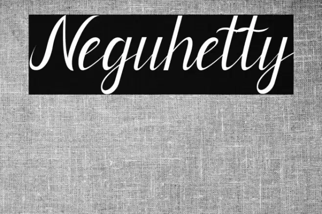 Neguhetty Font examples