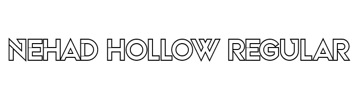 Nehad Hollow Regular  Скачать бесплатные шрифты