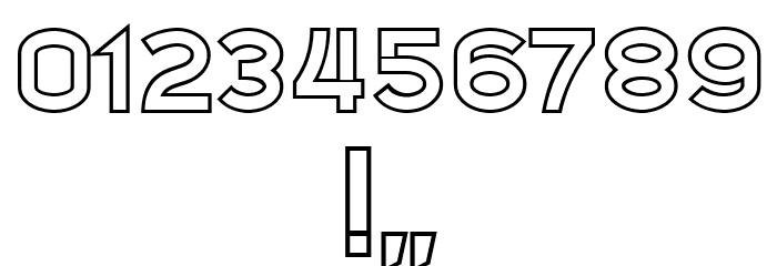 Nehad Hollow Regular Font OTHER CHARS