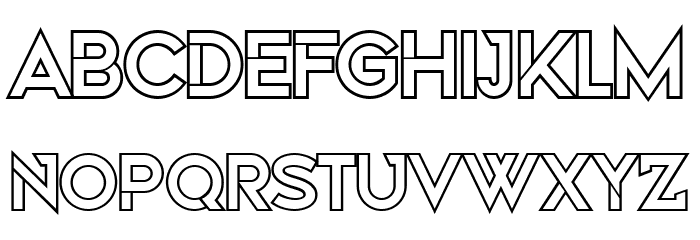 Nehad Hollow Regular Font LOWERCASE