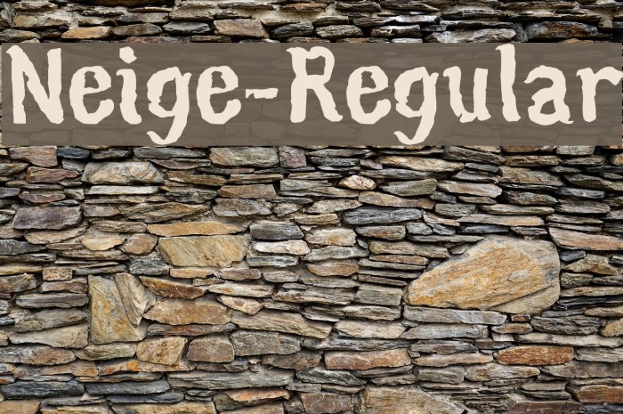 Neige-Regular Font examples