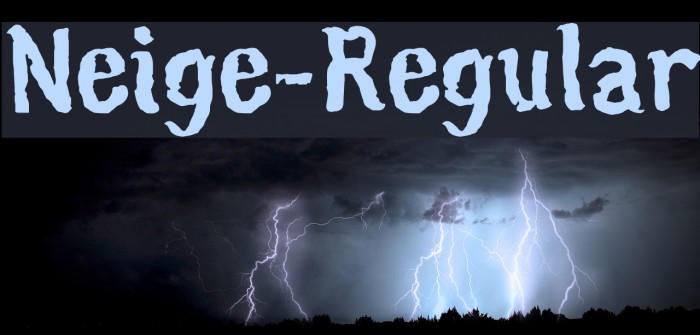 Neige-Regular Font examples