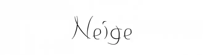 Neige  フリーフォントのダウンロード