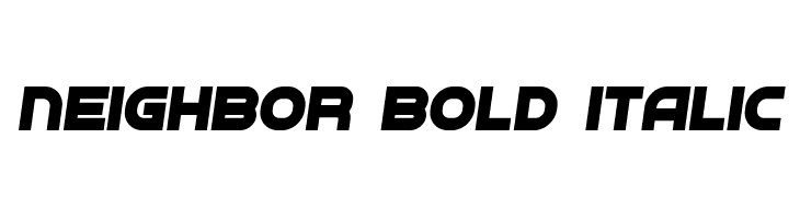 Neighbor Bold Italic  Frei Schriftart Herunterladen