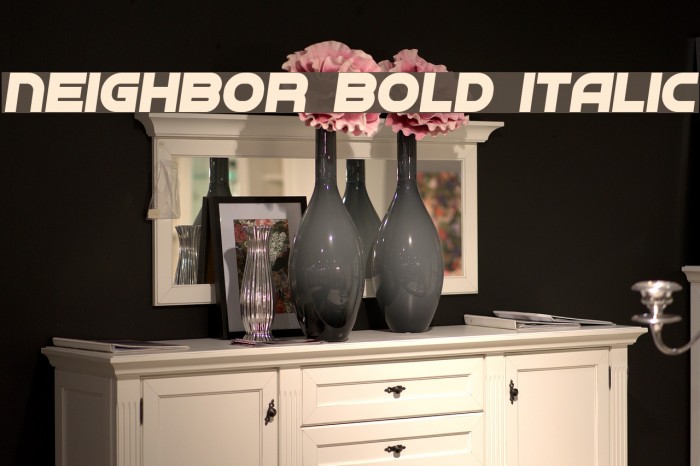 Neighbor Bold Italic Font examples