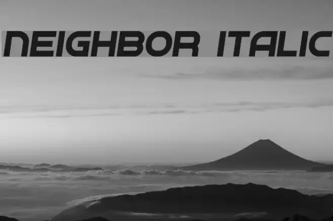 Neighbor Italic Example 2