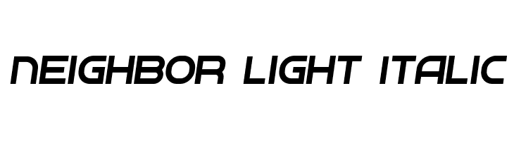 Neighbor Light Italic  नि: शुल्क फ़ॉन्ट्स डाउनलोड