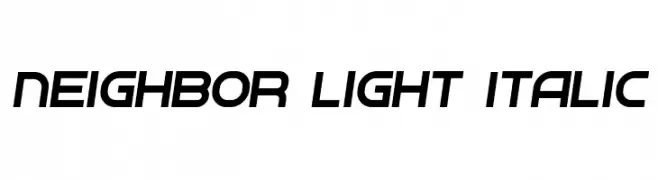 Neighbor Light Italic  baixar fontes gratis