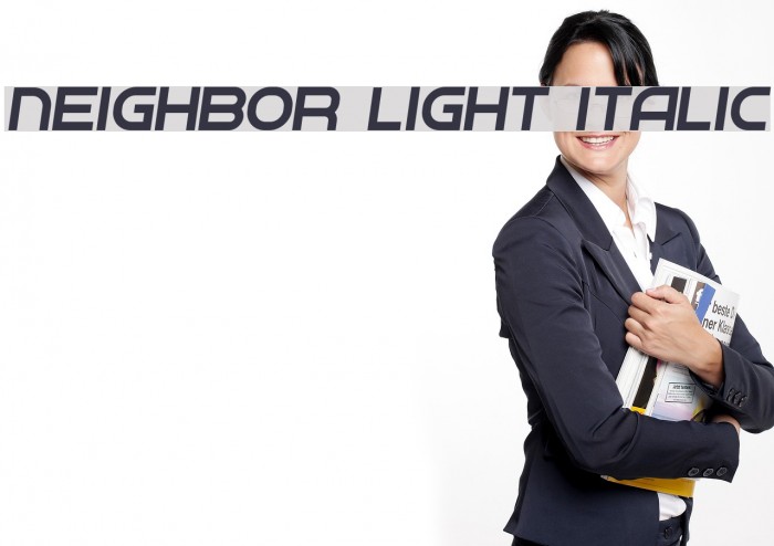 Neighbor Light Italic Font examples