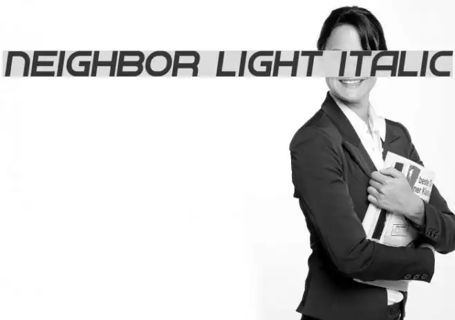 Neighbor Light Italic Example 2