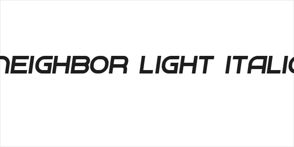Neighbor Light Italic Logo