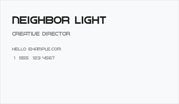 Neighbor Light Business Card