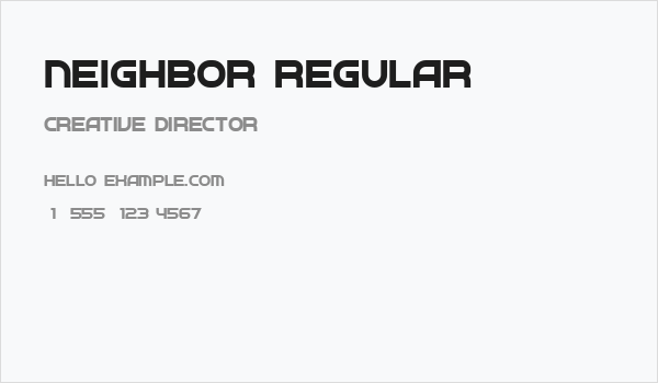 Neighbor Regular Business Card