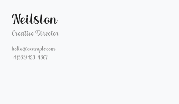 Neilston Business Card