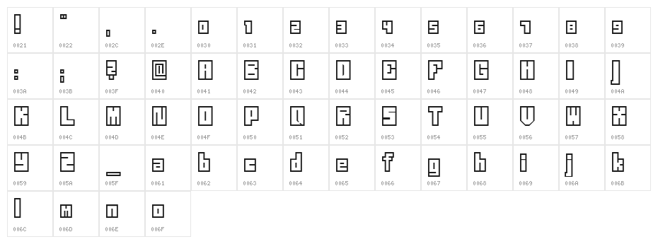 Neistil Bold Character Map
