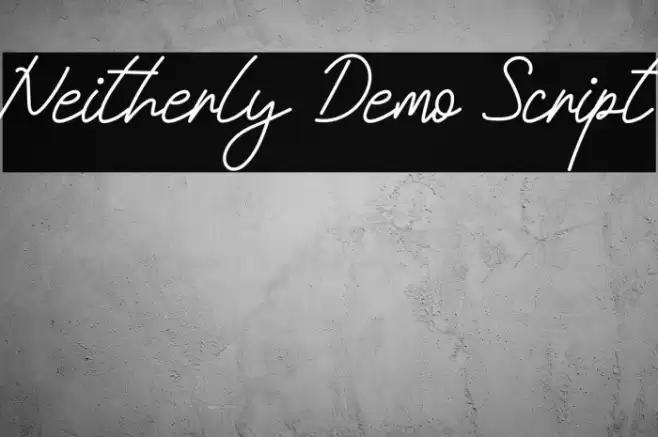 Neitherly Demo Script फ़ॉन्ट examples