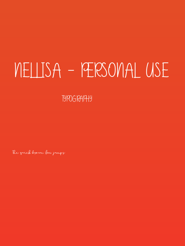 Nellisa - Personal Use Poster