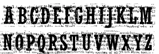 NelsonOldNewsPaper Regular Font Litere mari