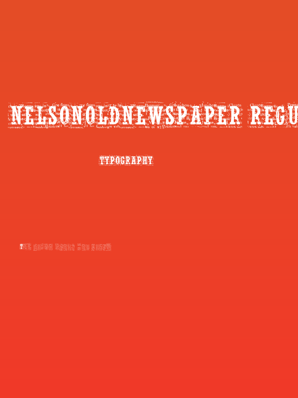 NelsonOldNewsPaper Regular Poster