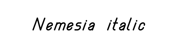 Nemesia italic Font